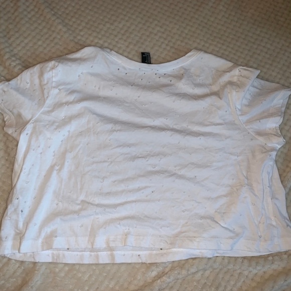 White Crop Top - Picture 2 of 3